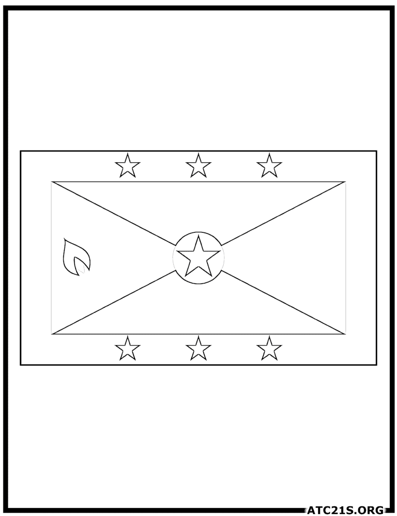 Grenada Flag Coloring Page Atc S