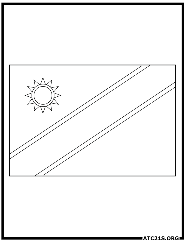 Sudan Flag Coloring Page Atc S