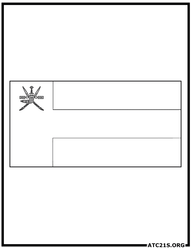 Oman Flag Coloring Page Atc S