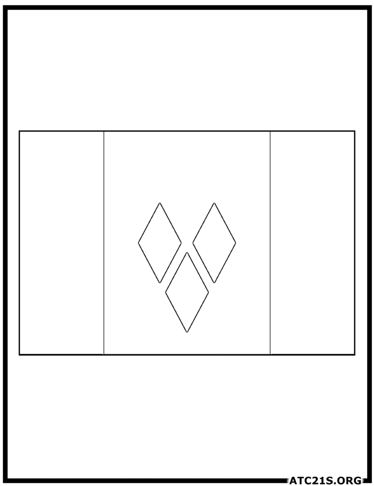 Syria Flag Coloring Page Atc S