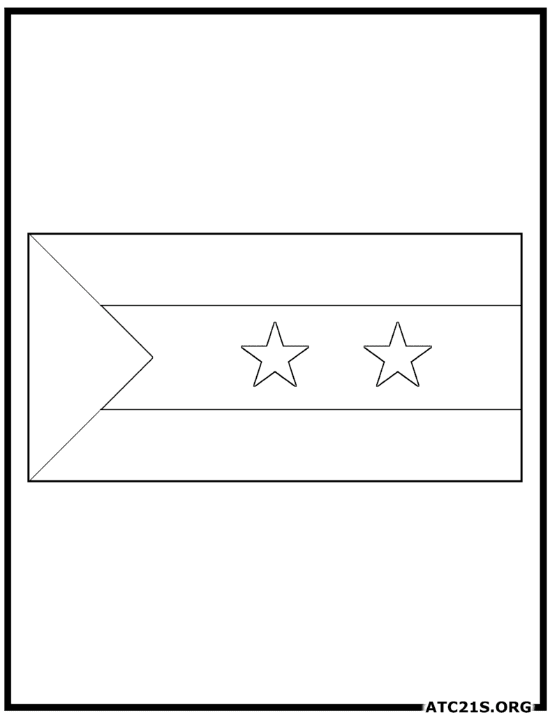 Sao Tome And Principe Flag Coloring Page Atc S