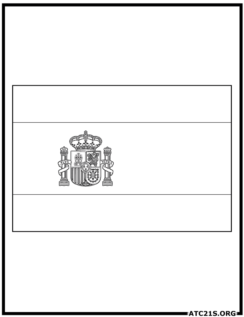 Spain Flag Coloring Page Atc S