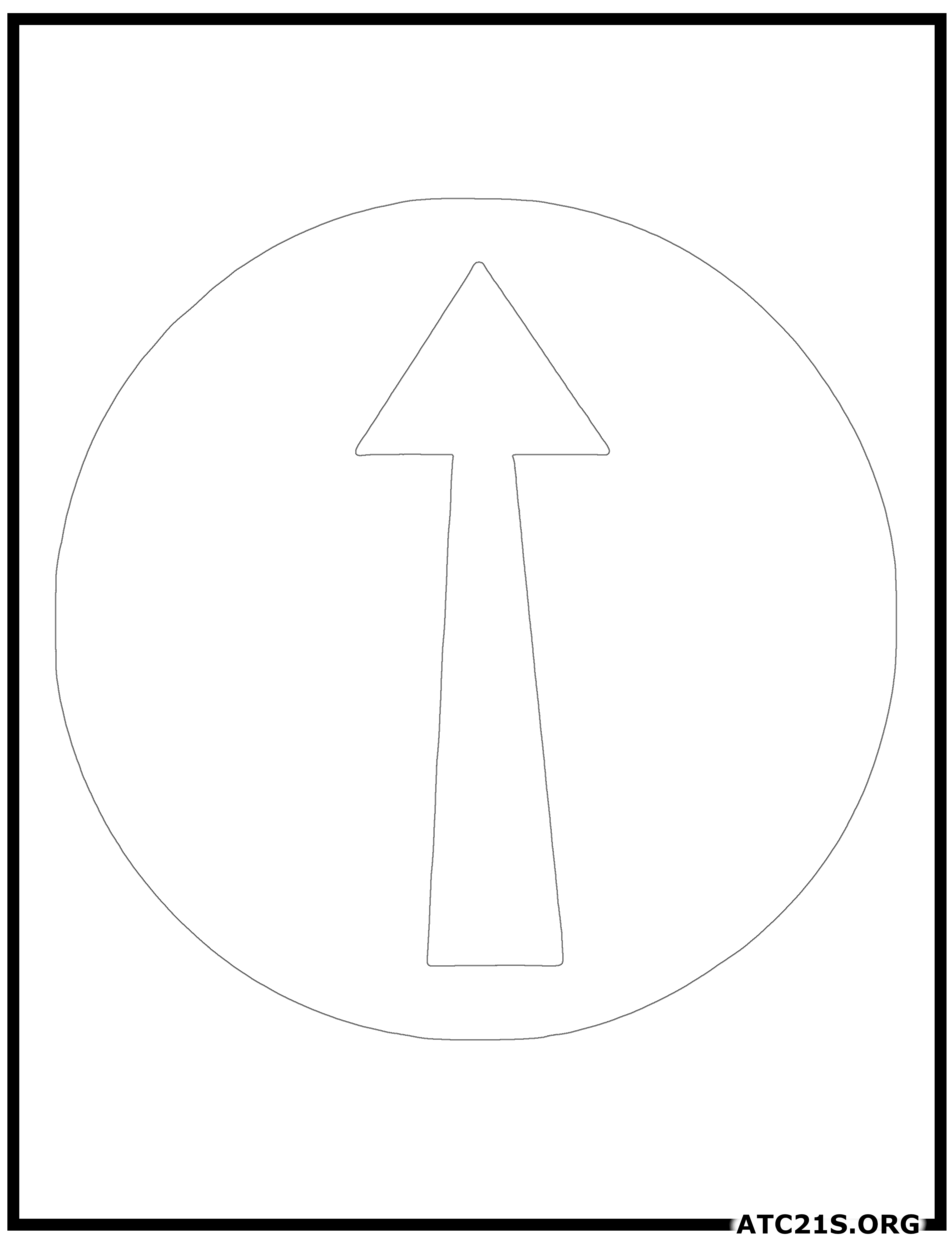 Ahead-traffic-sign-coloring-page