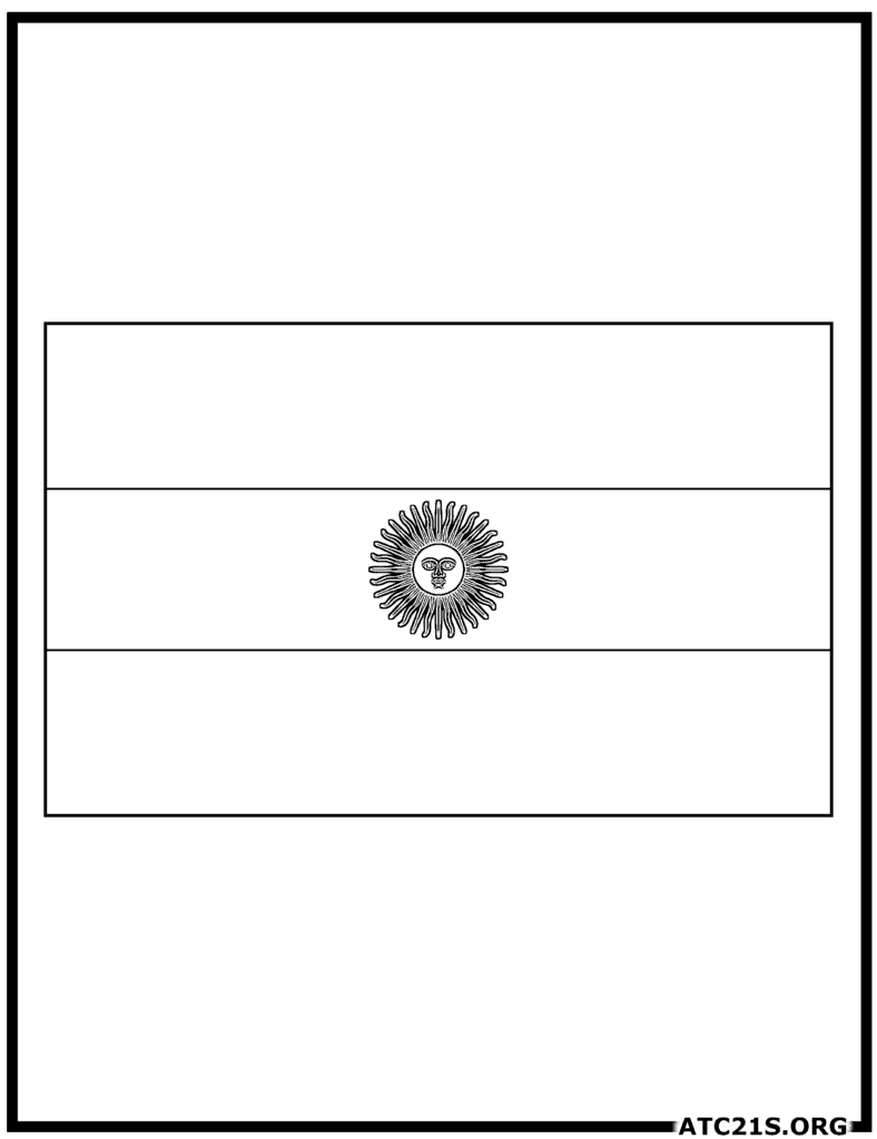 Argentina Flag Coloring Page | ATC21S