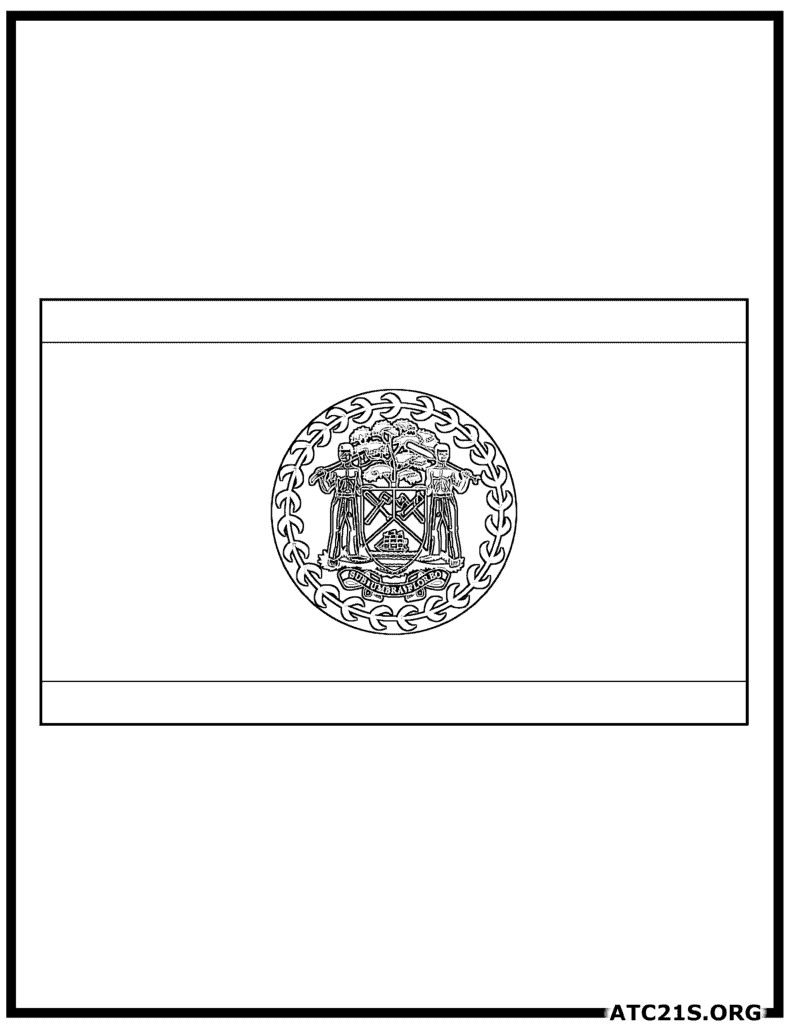 Belize Flag Coloring Page | ATC21S