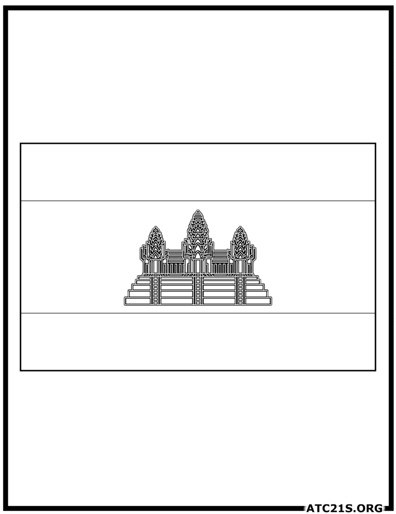 Cambodia Flag Coloring Page | ATC21S