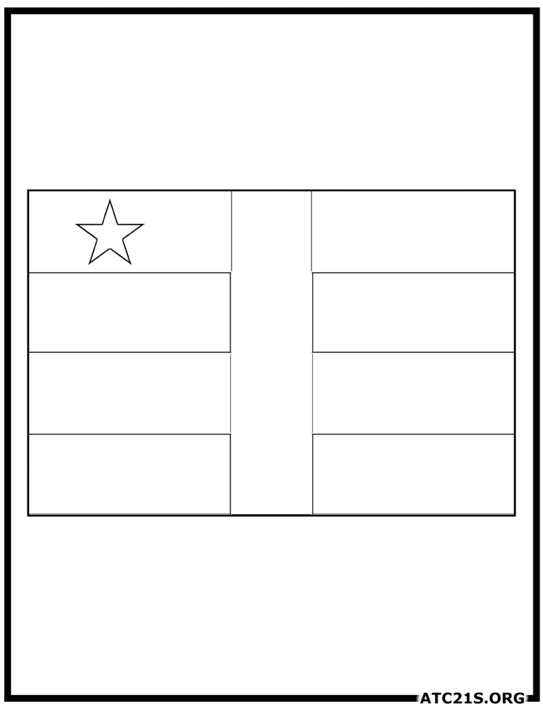 Central African Republic Flag Coloring Page | ATC21S