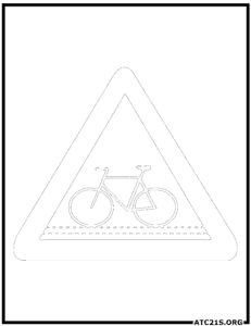 Cycle-crossing-traffic-sign-coloring-page