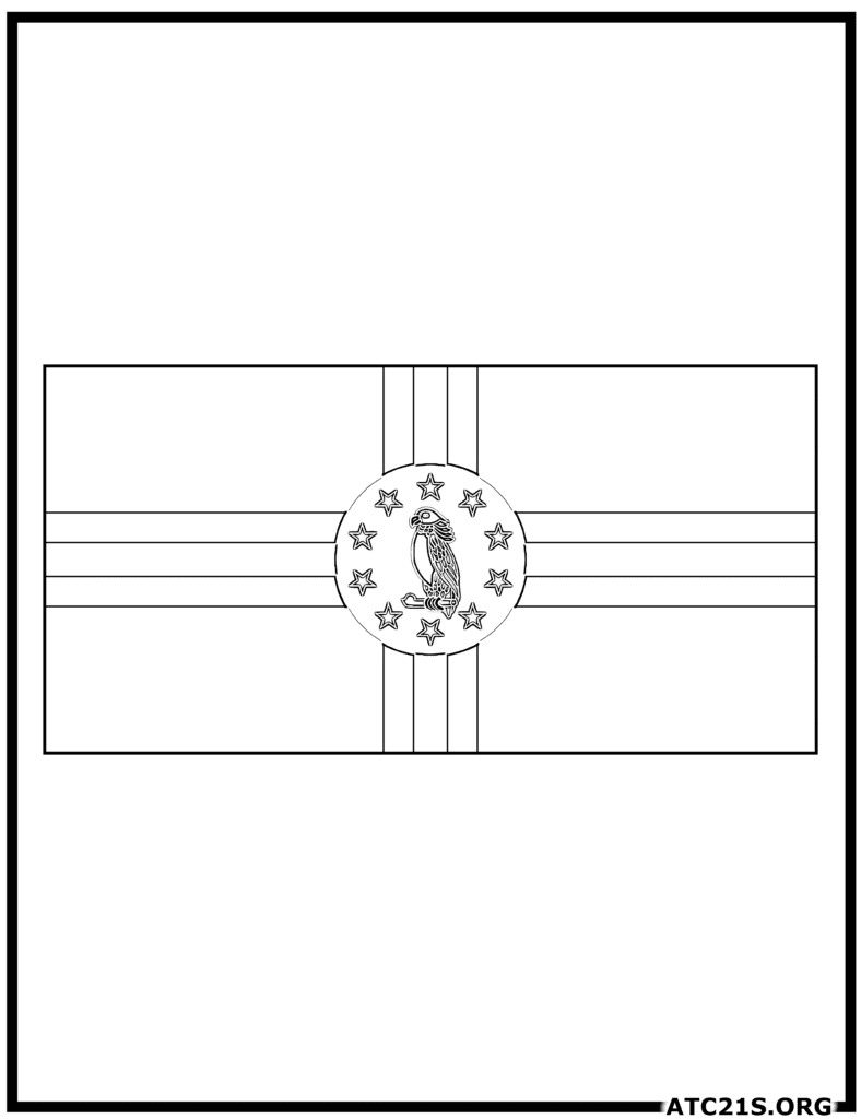 Dominica Flag Coloring Page | ATC21S