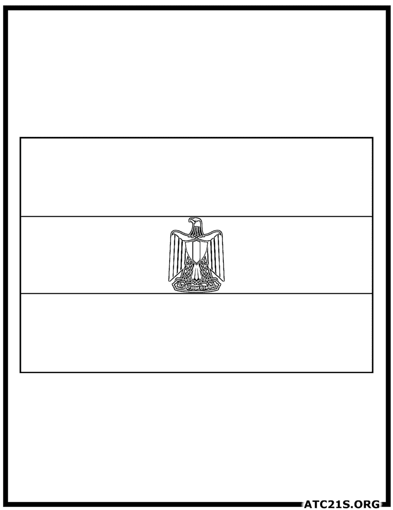 Egypt Flag Coloring Page | ATC21S