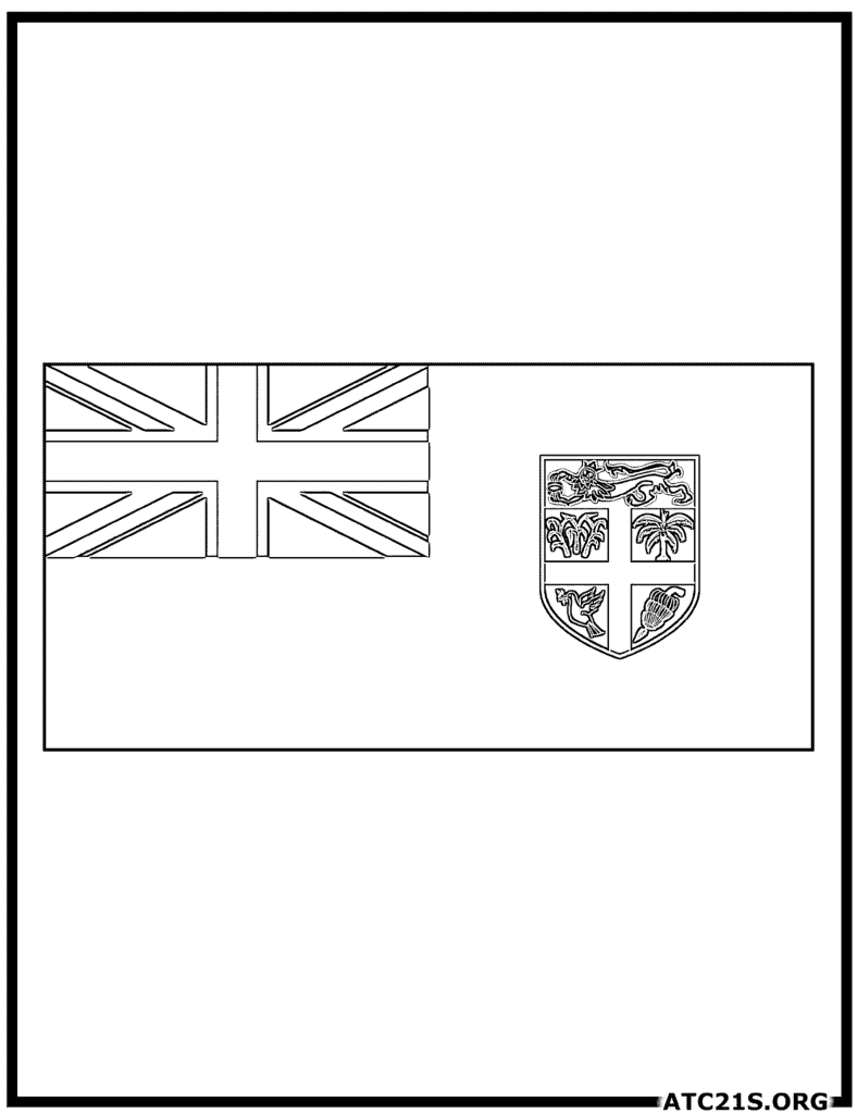 Fiji Flag Coloring Page | ATC21S