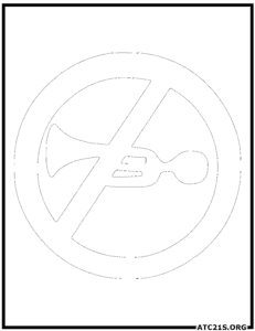 Horn-prohibited-traffic-sign-coloring-page
