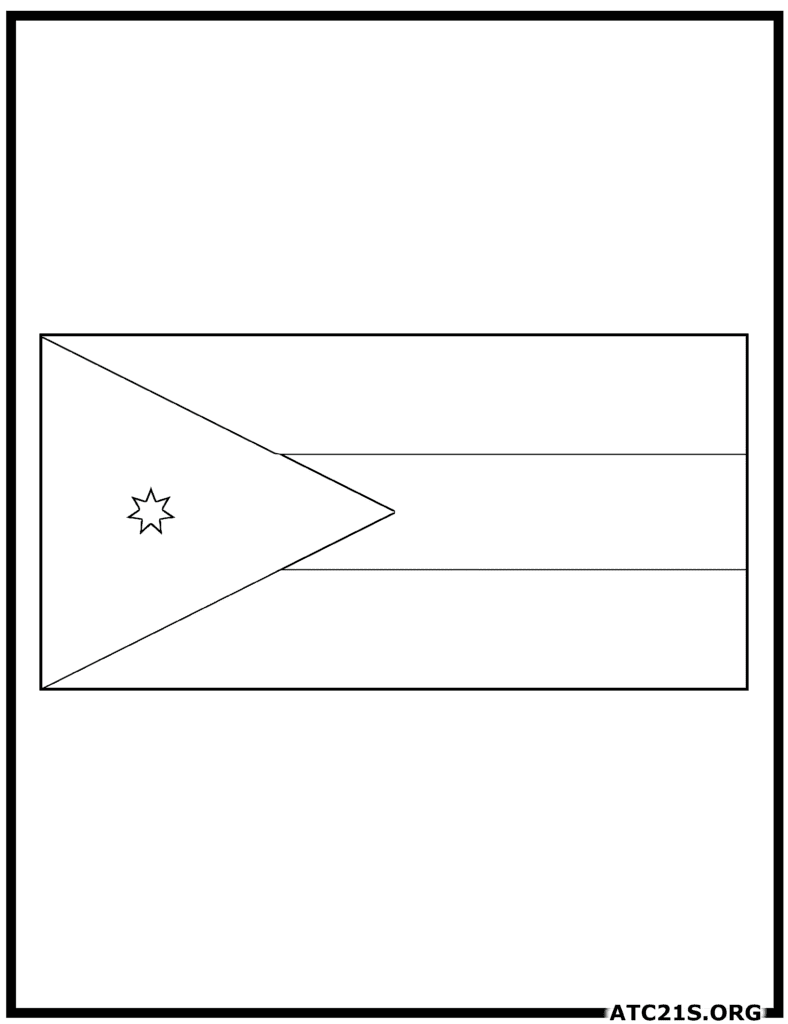 Jordan Flag Coloring Page ATC21S