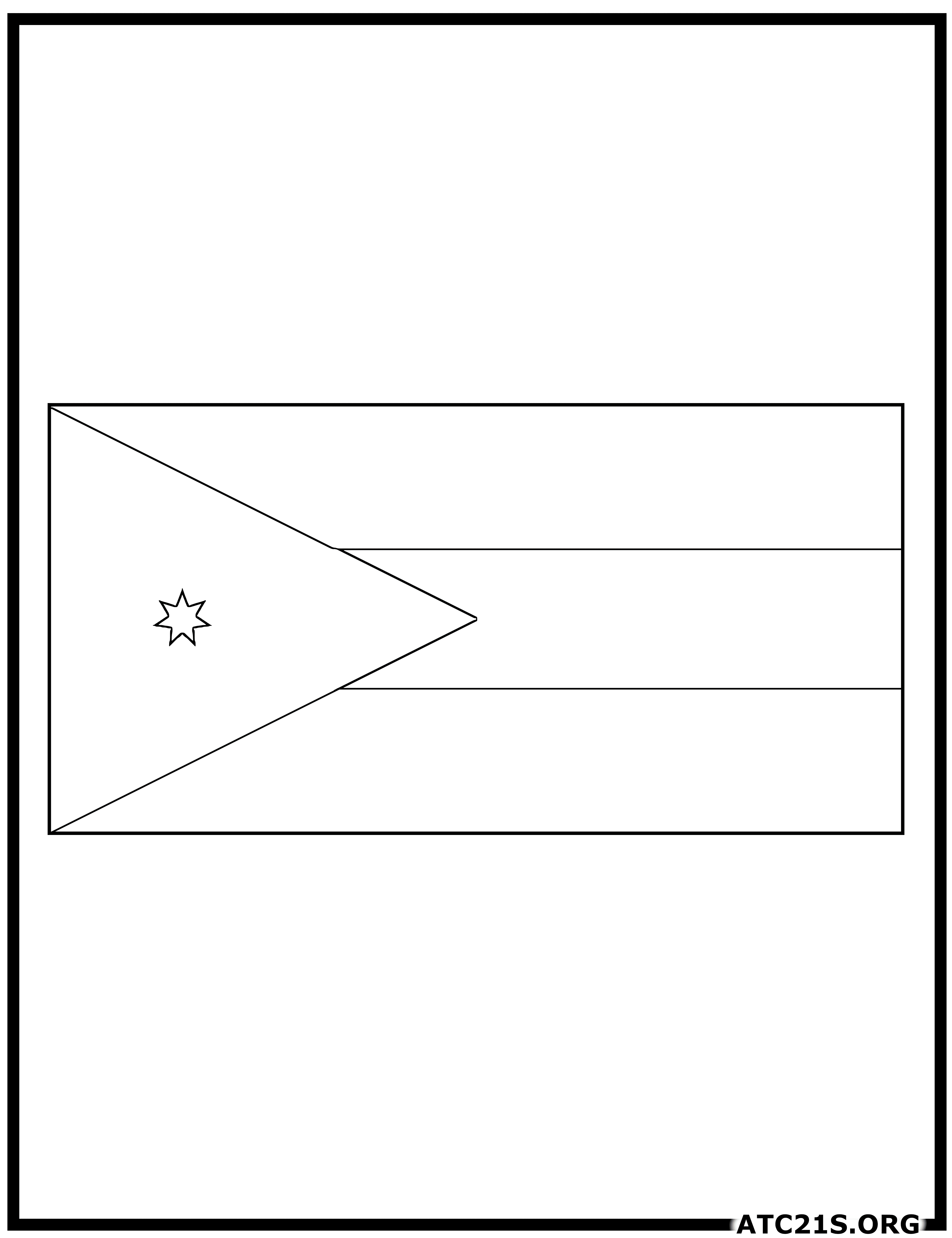 Jordan Flag Coloring Page ATC21S