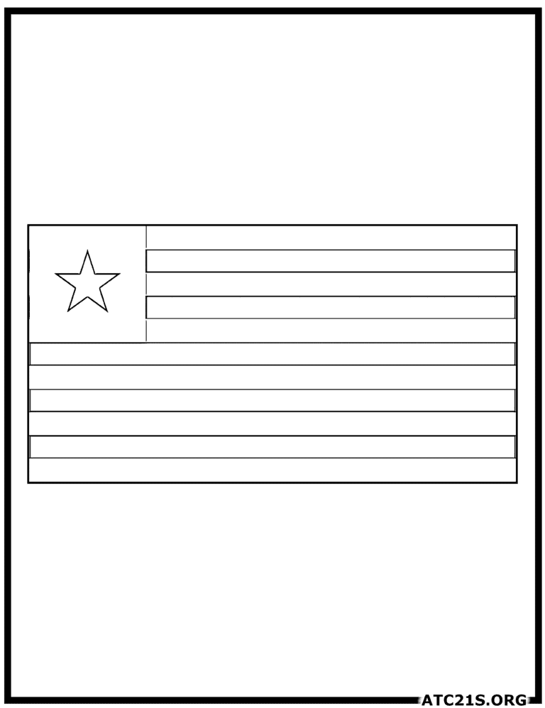 Georgia Flag Coloring Page Atc21s