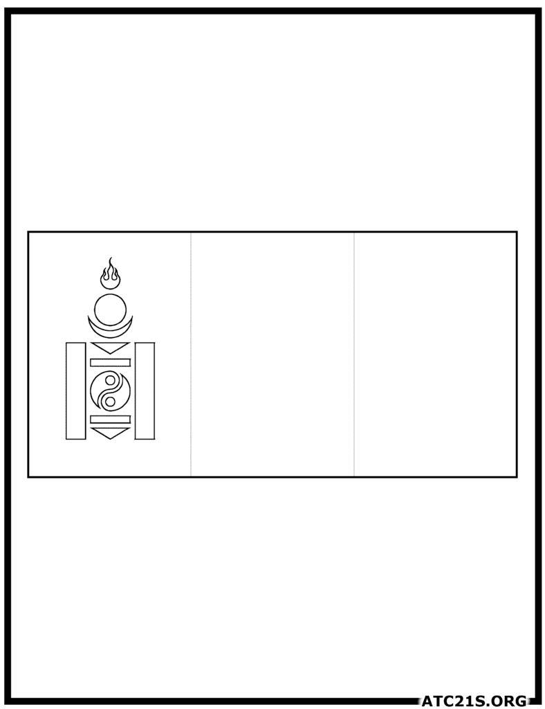 Mongolia Flag Coloring Page | ATC21S