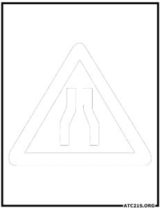 Narrow-road-traffic-sign-coloring-page