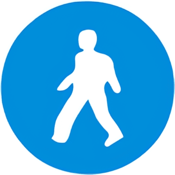 Pedestrians-only-traffic-sign-colored