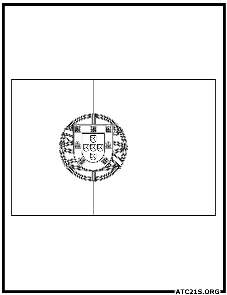 Portugal Flag Coloring Page ATC21S