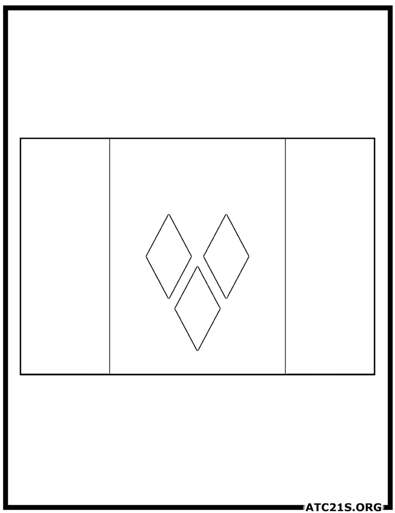 Saint Vincent And The Grenadines Flag Coloring Page Atc21s 9930