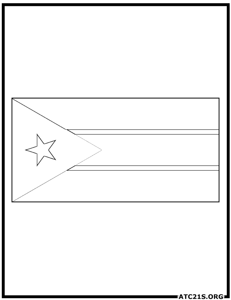 Liberia Flag Coloring Page | ATC21S