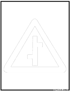 Staggered-intersection-traffic-sign-coloring-page