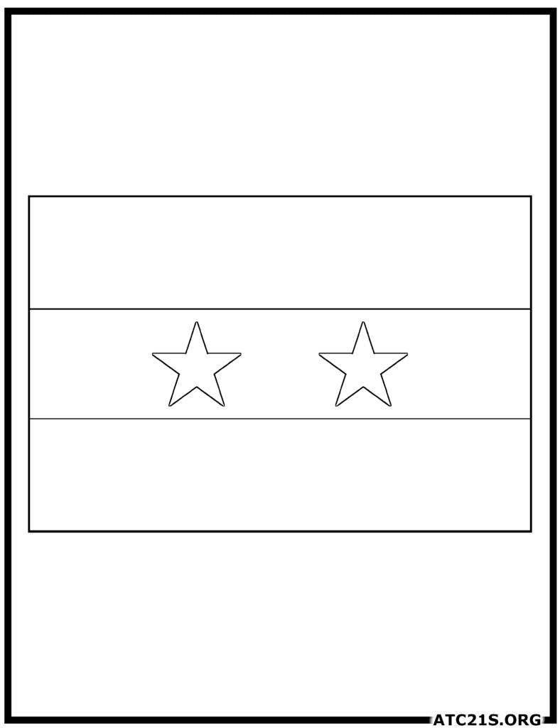 Syria Flag Coloring Page | ATC21S