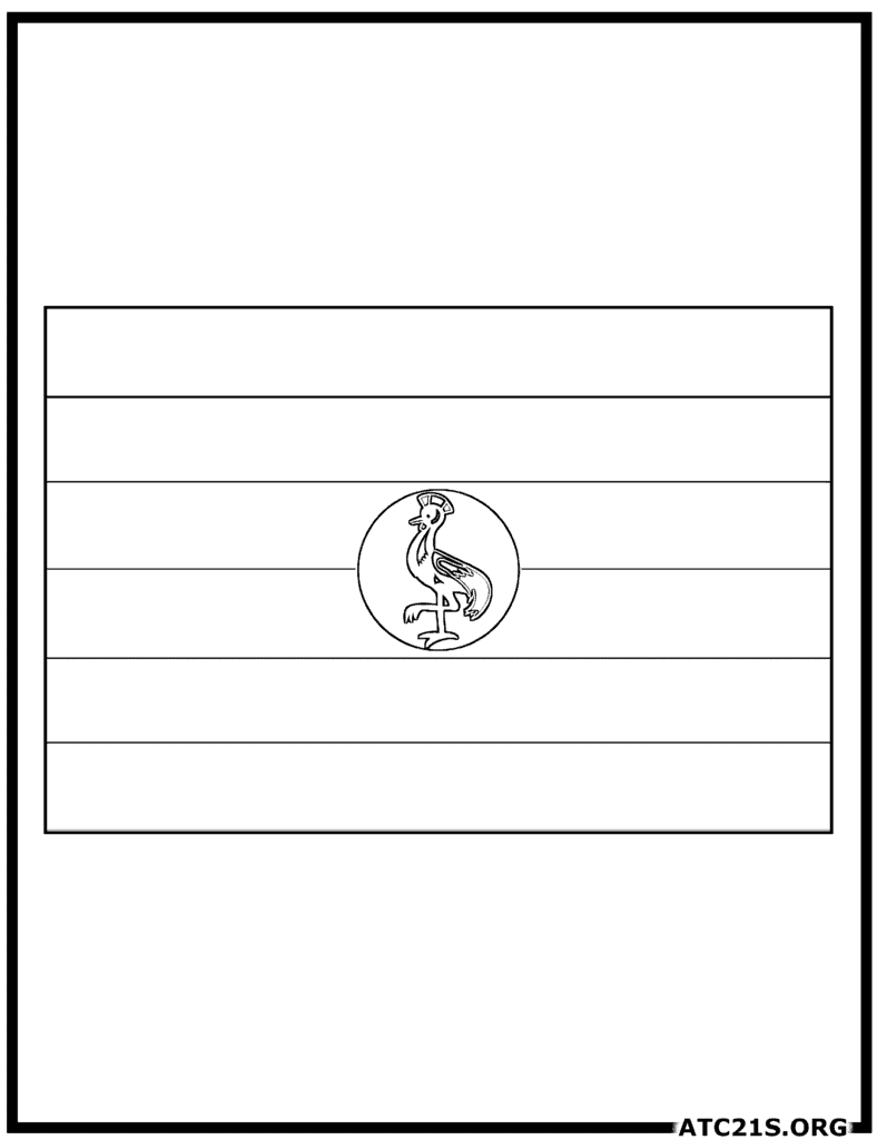 Uganda Flag Coloring Page | ATC21S