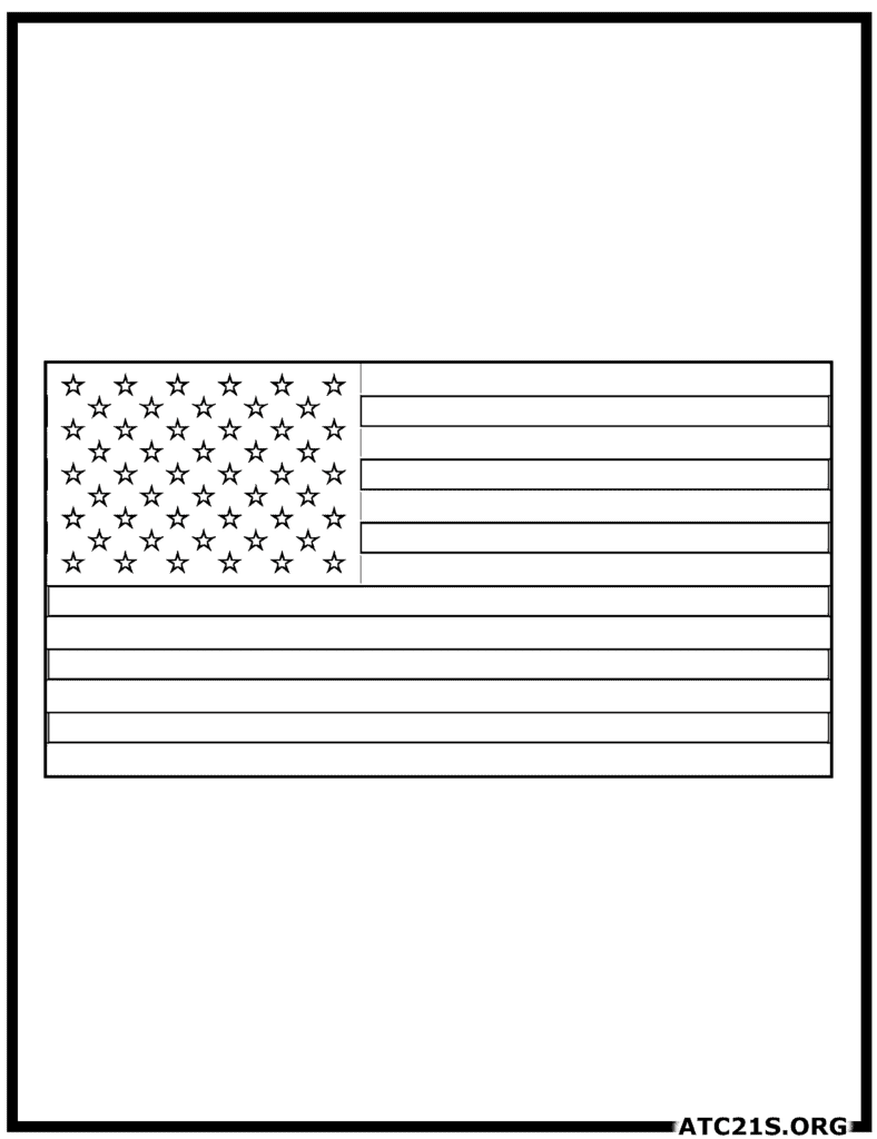 United States Flag Coloring Page | ATC21S