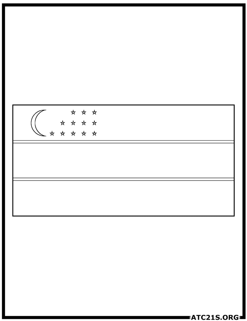 Uzbekistan Flag Coloring Page | ATC21S