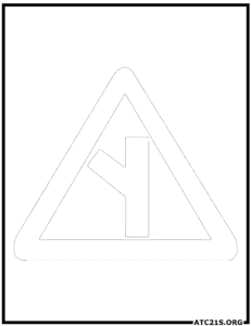 Y-intersection-traffic-sign-coloring-page