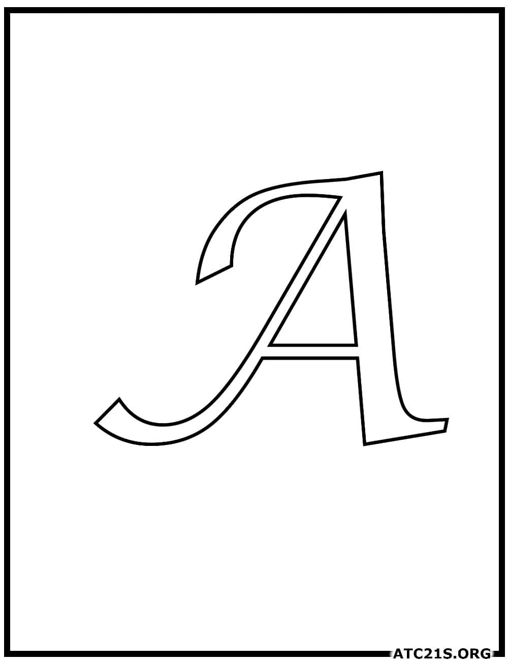 letter_a_calligraphy_uppercase_coloring_page
