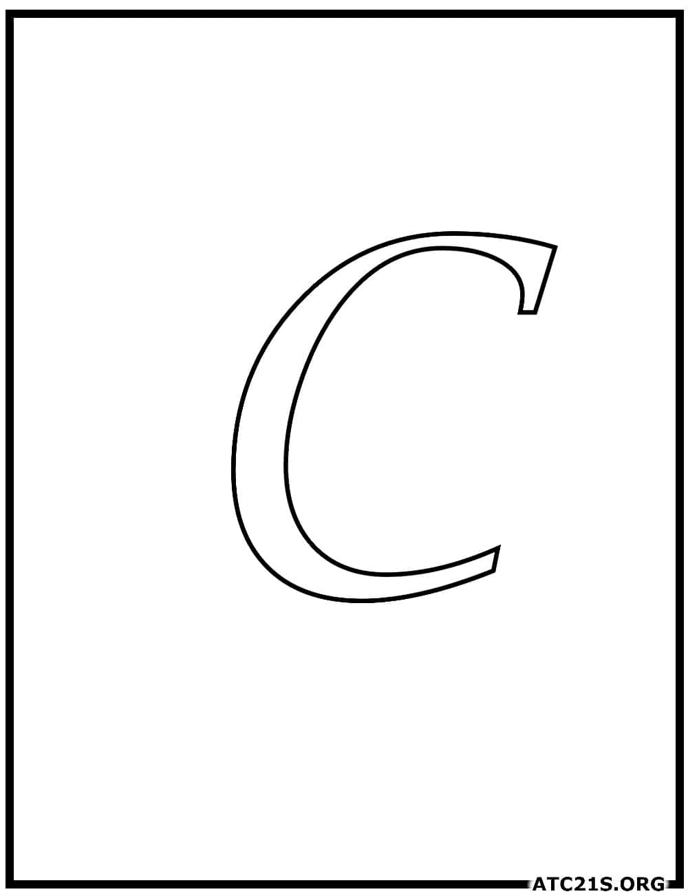 letter_c_calligraphy_uppercase_coloring_page