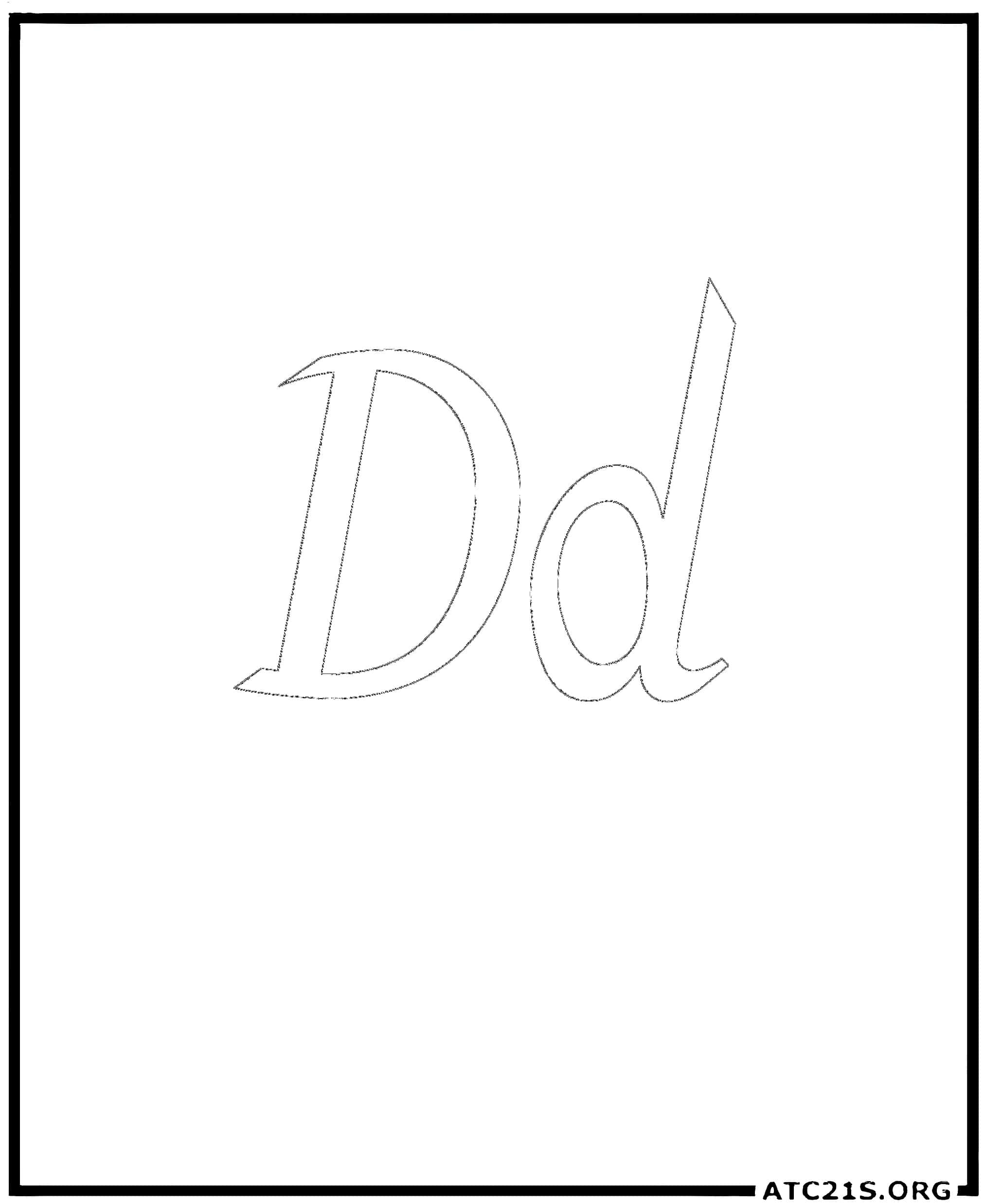letter_d_calligraphy_coloring_page