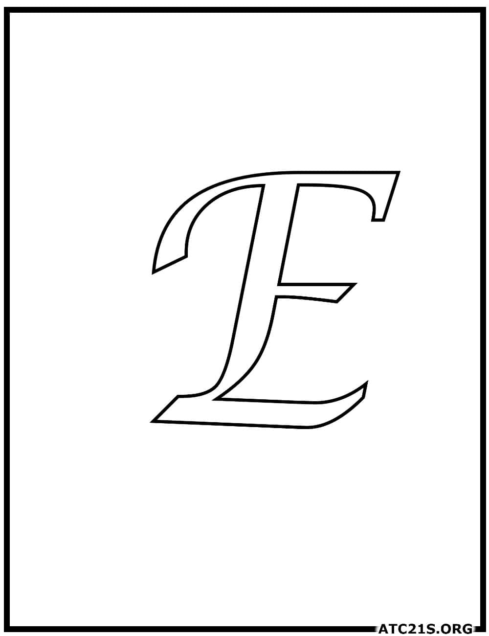 letter_e_calligraphy_uppercase_coloring_page
