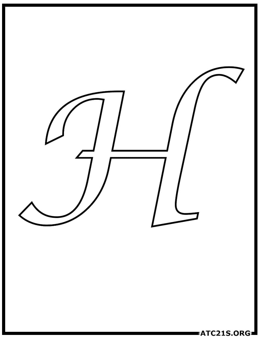 letter_h_calligraphy_uppercase_coloring_page
