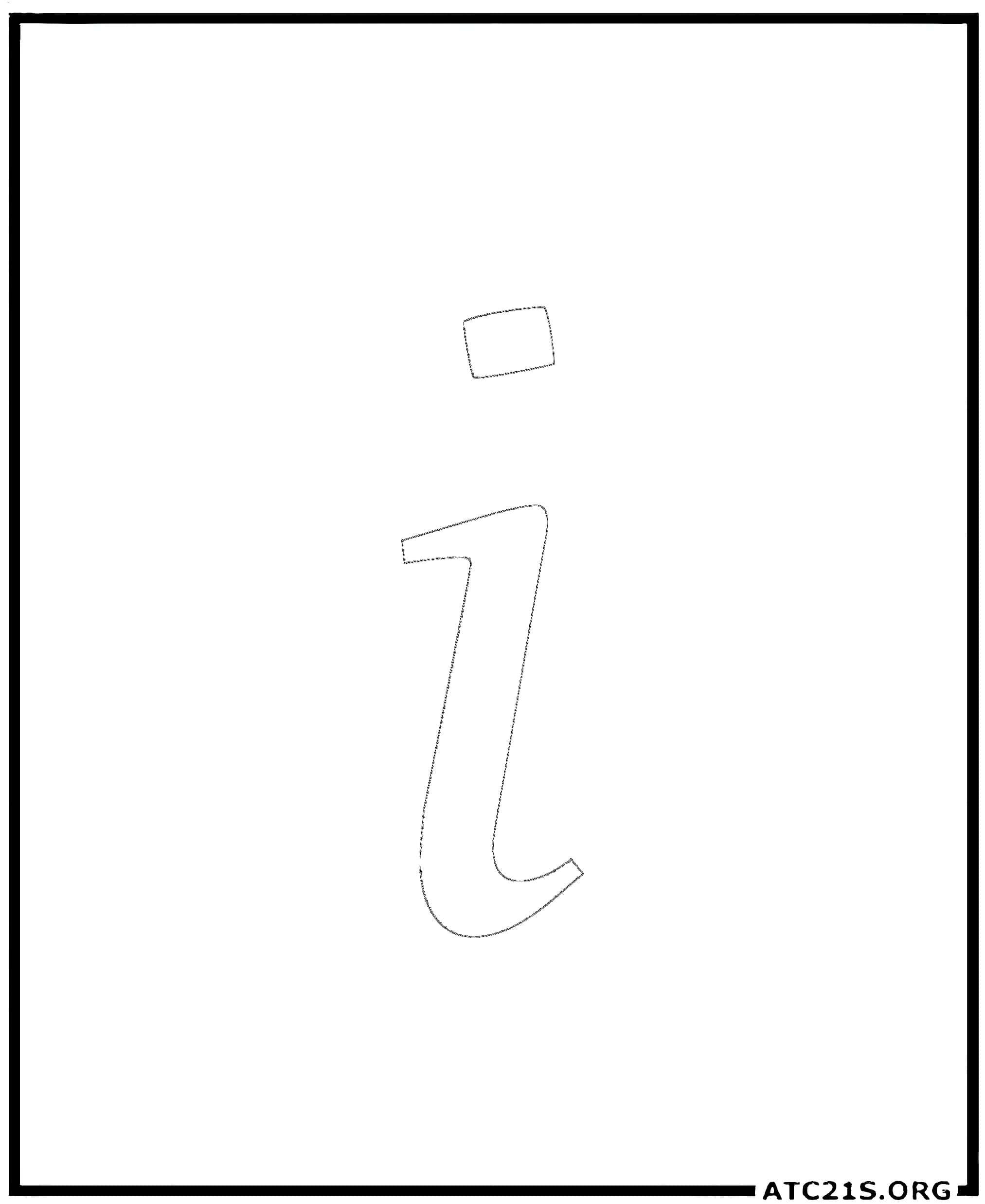 letter_i_calligraphy_lowercase_coloring_page