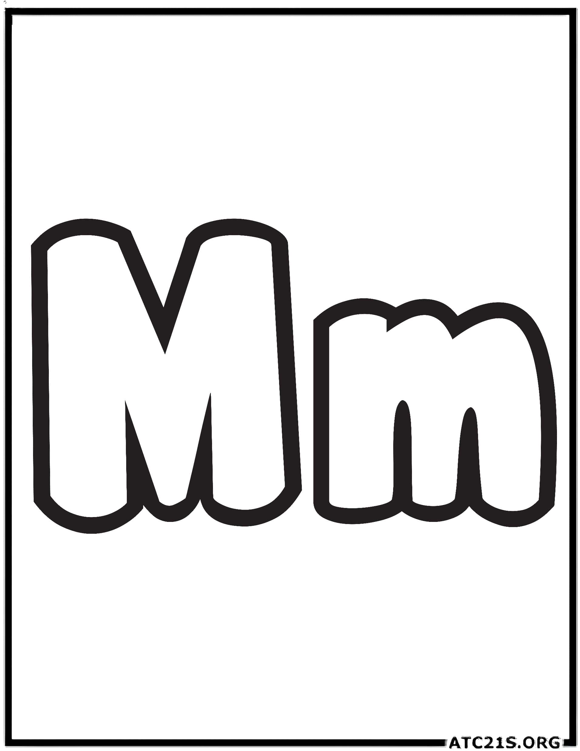 letter_m_bubbly_coloring_page