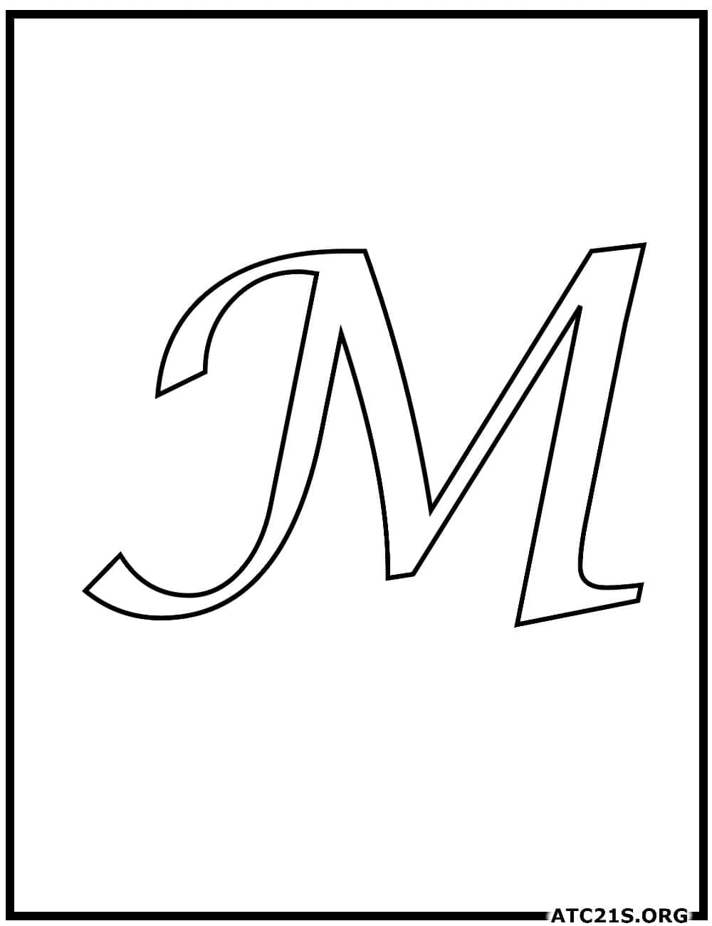 letter_m_calligraphy_uppercase_coloring_page