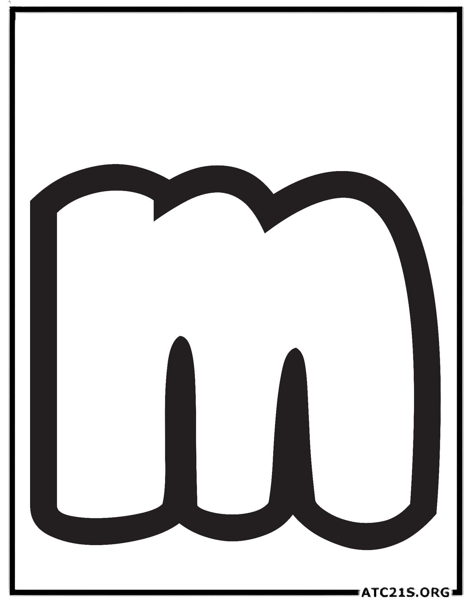 letter_m_lowercase_bubbly_coloring_page