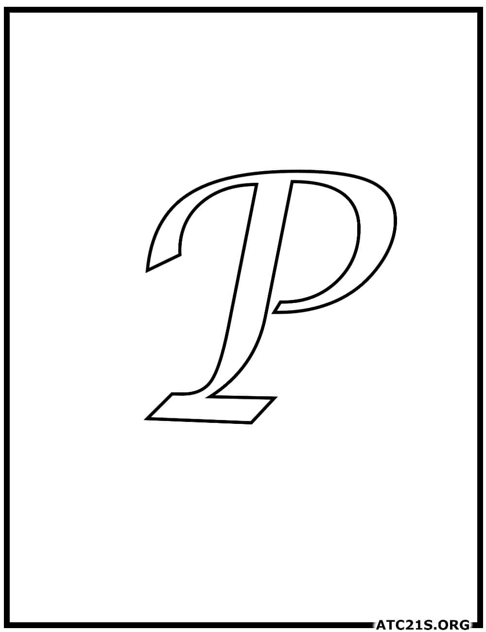 letter_p_calligraphy_uppercase_coloring_page
