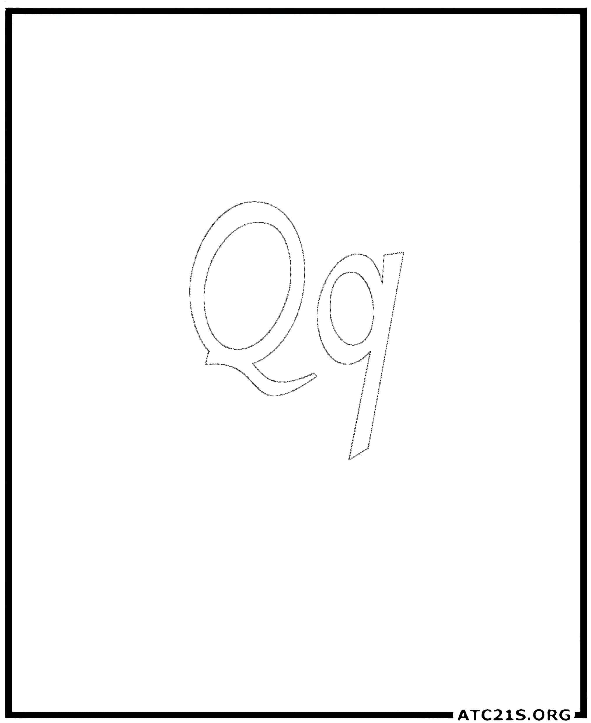 letter_q_calligraphy_coloring_page