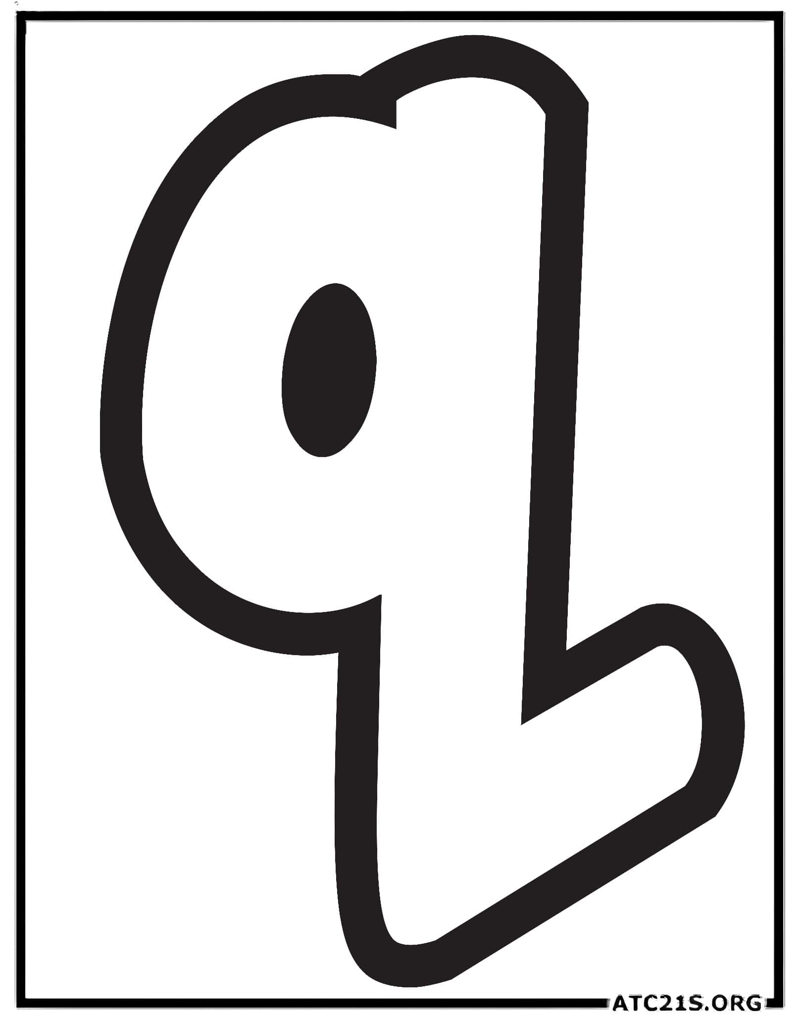 letter_q_lowercase_bubbly_coloring_page