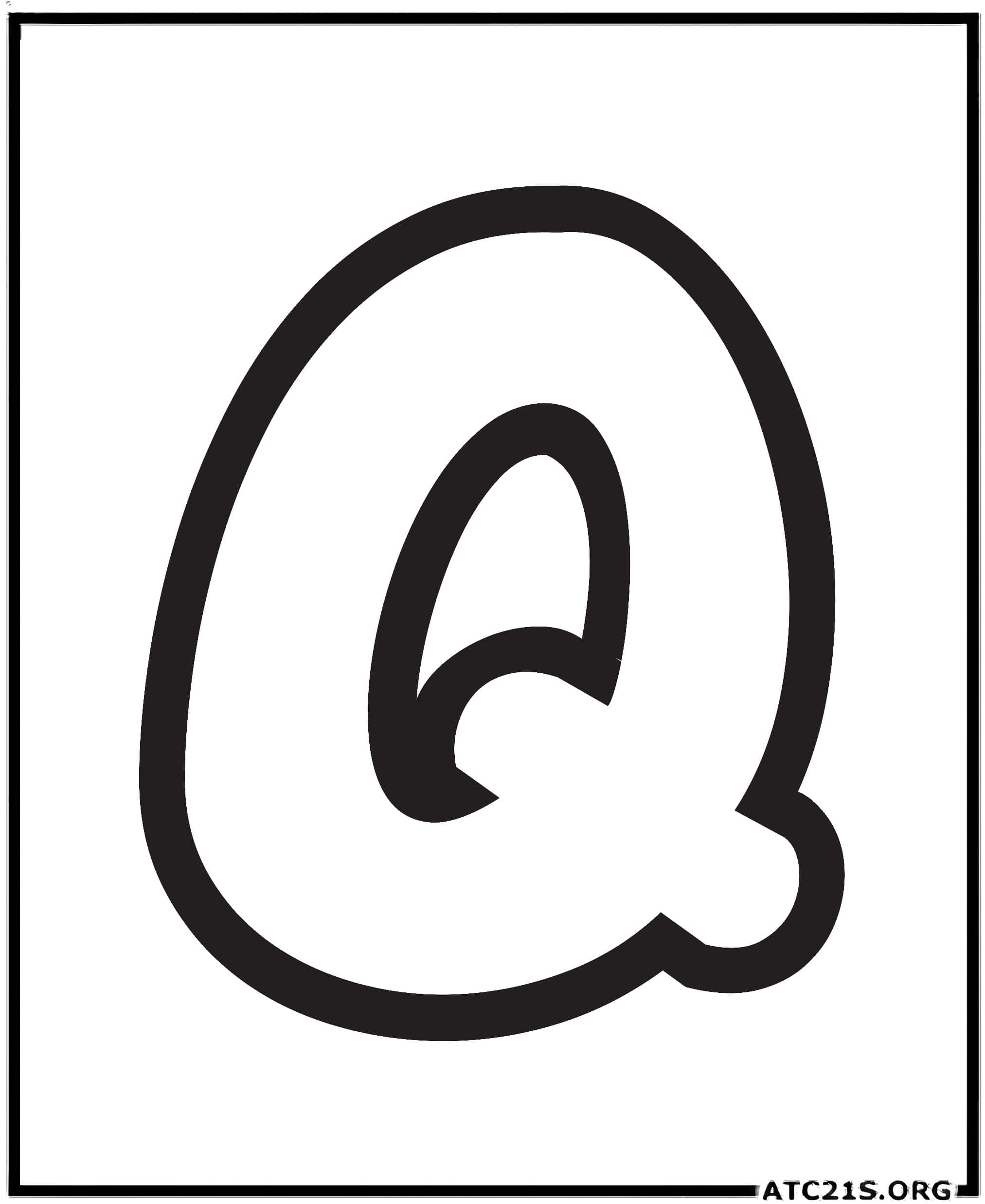 letter_q_uppercase_bubbly_coloring_page