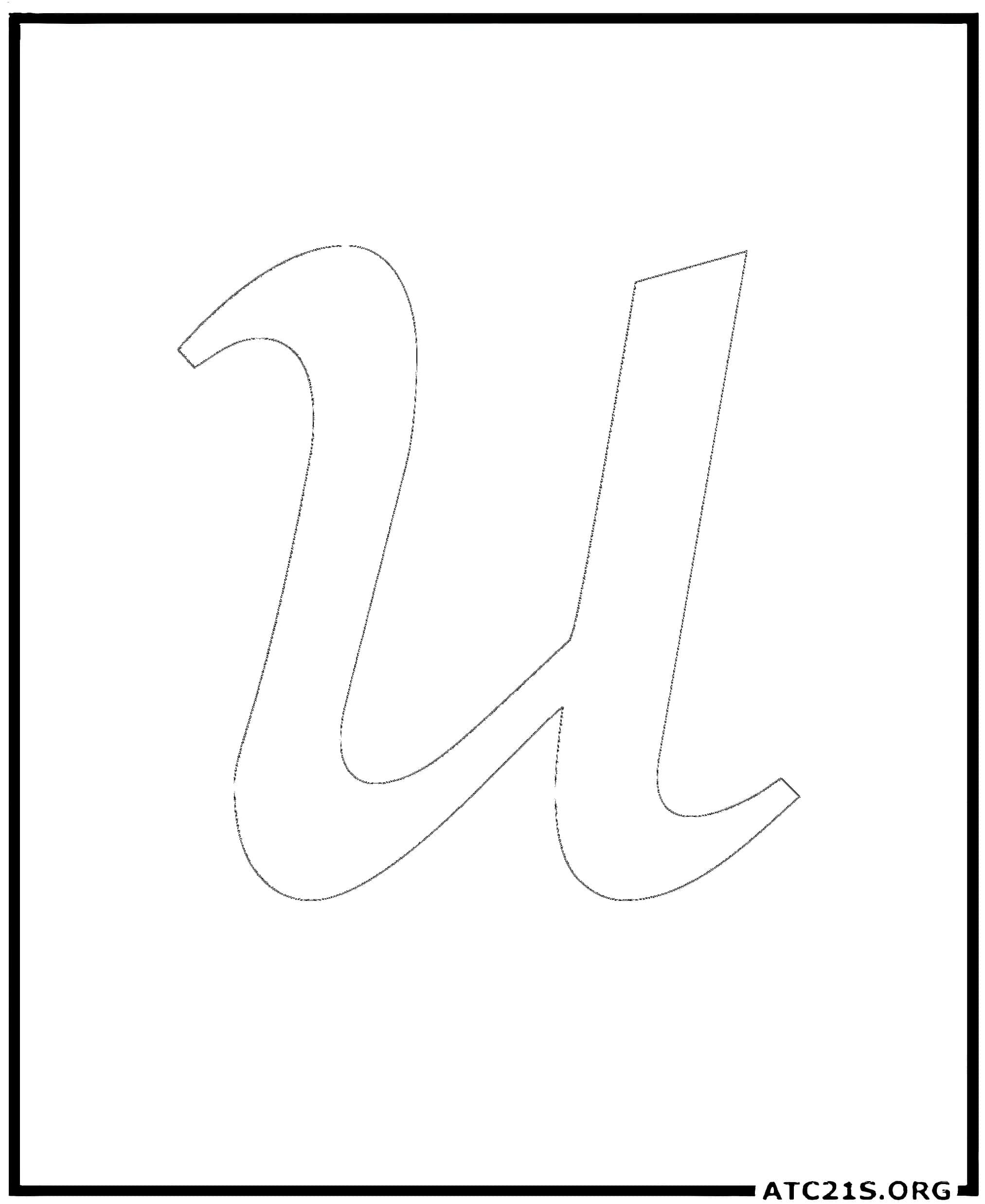 letter_u_calligraphy_lowercase_coloring_page