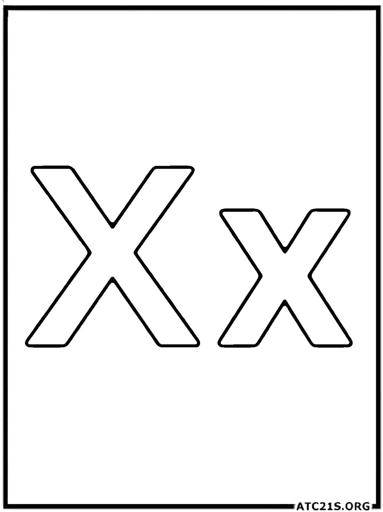 letter_x_coloring_page