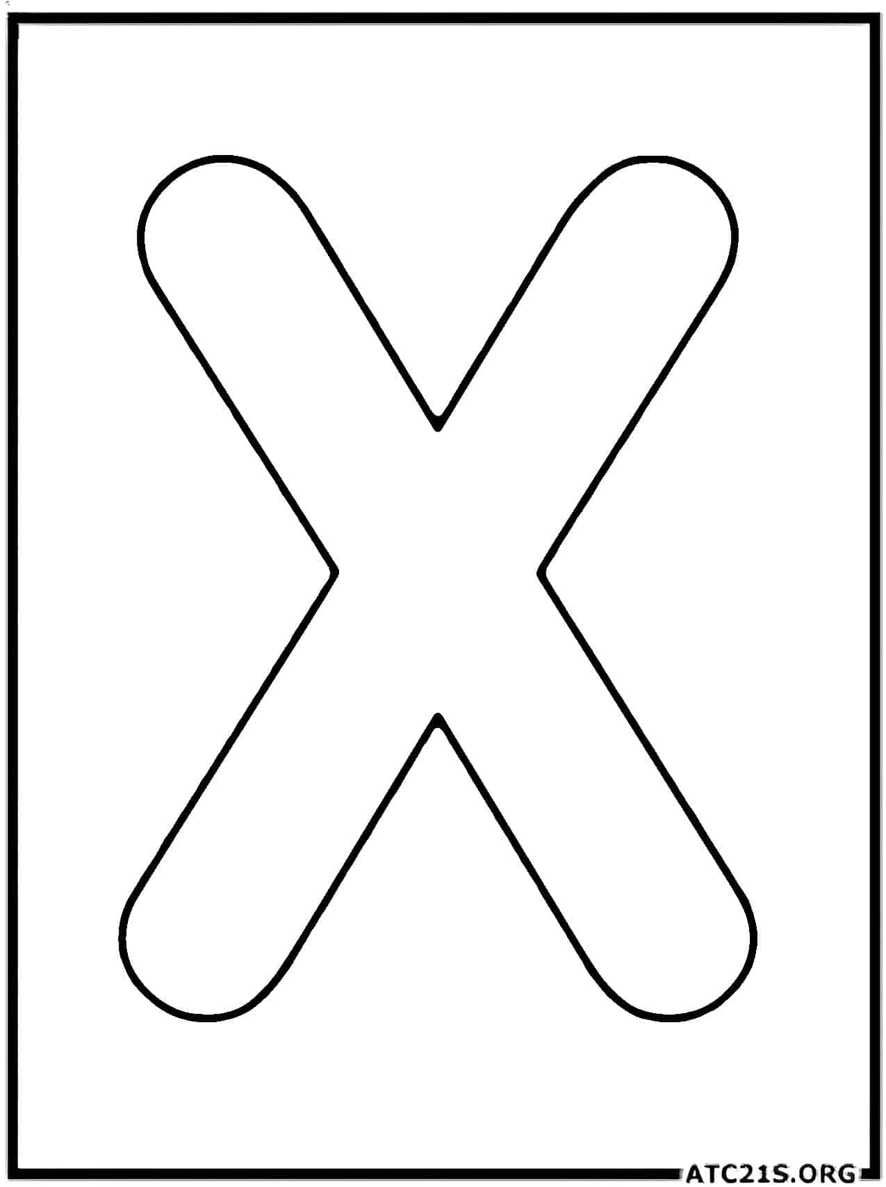 letter_x_uppercase_coloring_page