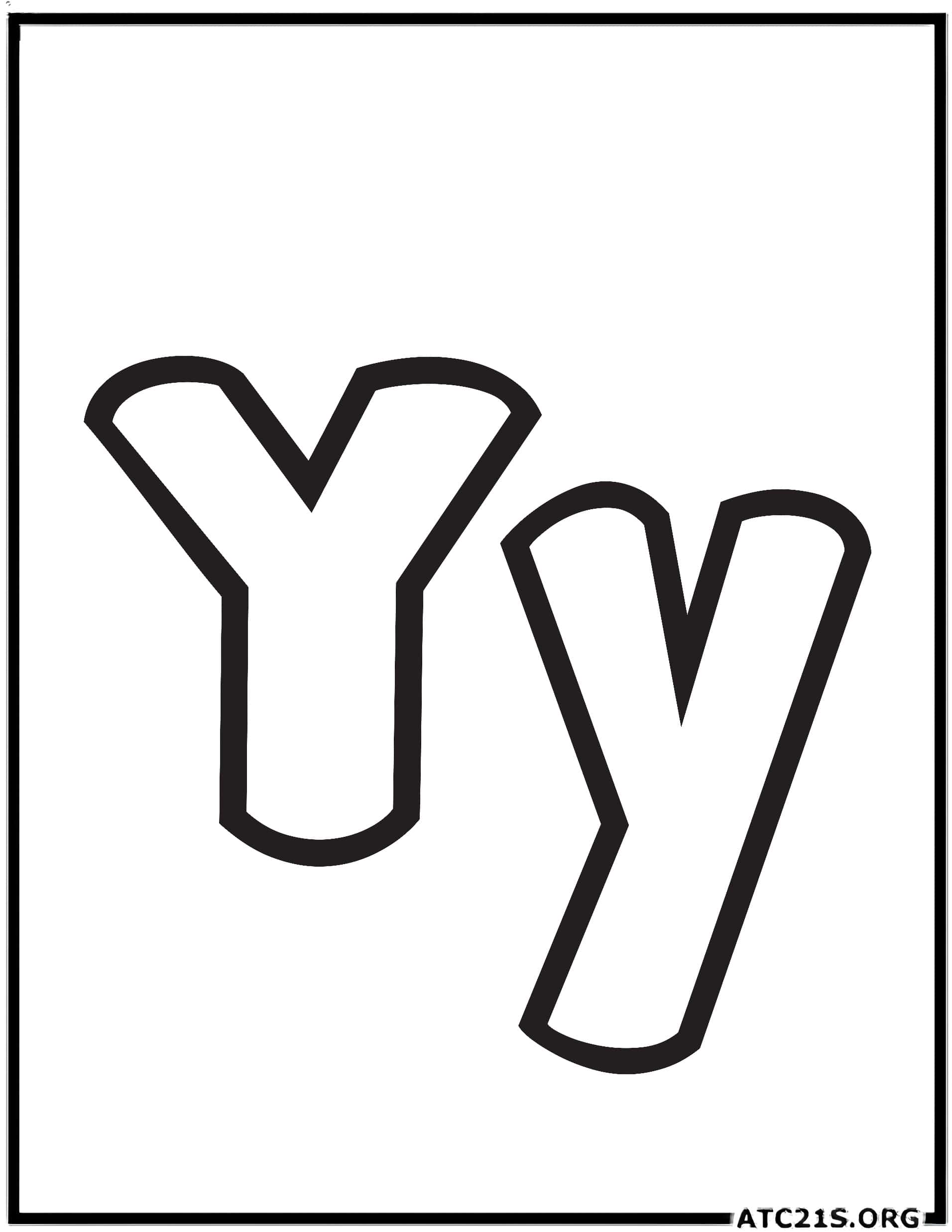 letter_y_bubbly_coloring_page