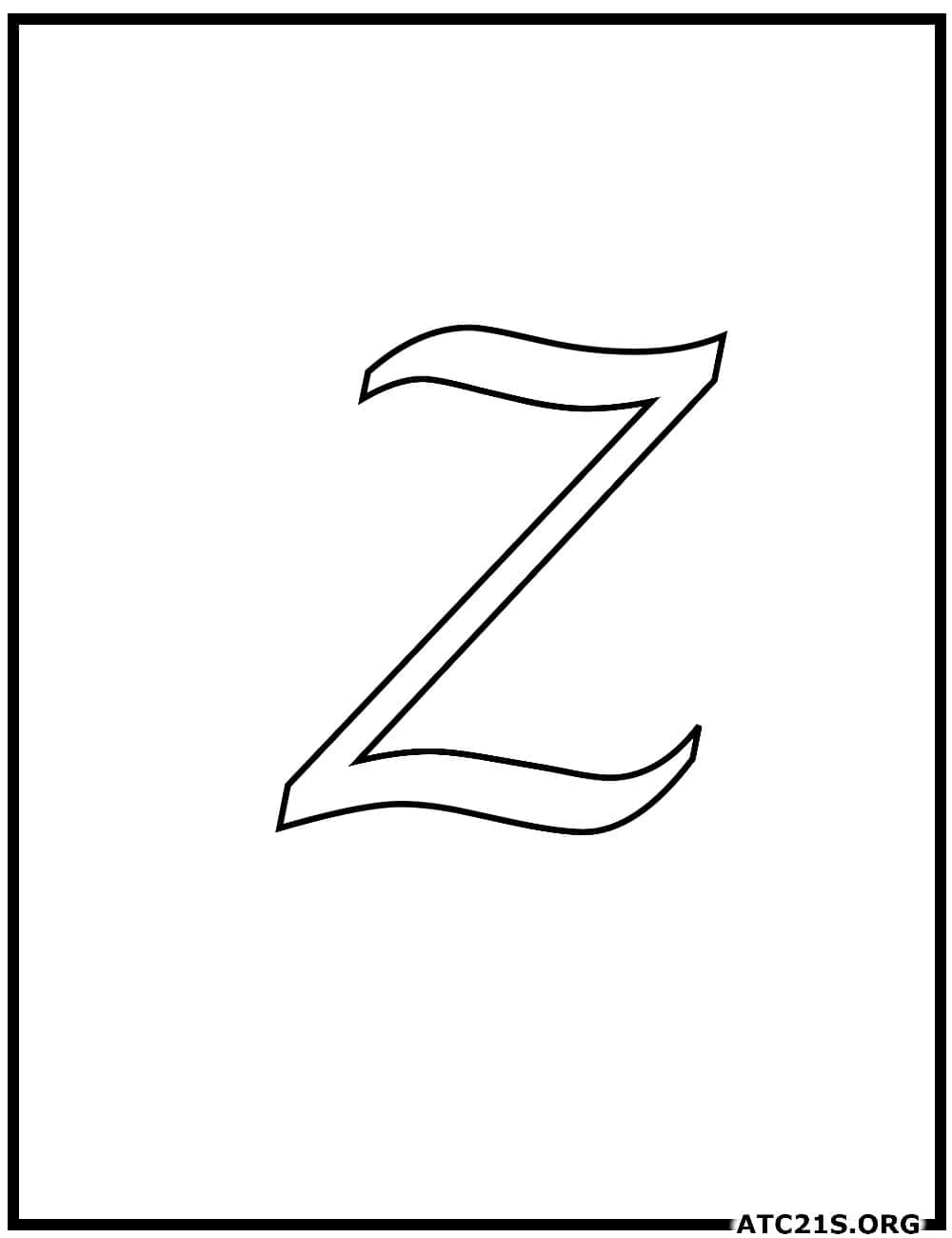 letter_z_calligraphy_uppercase_coloring_page