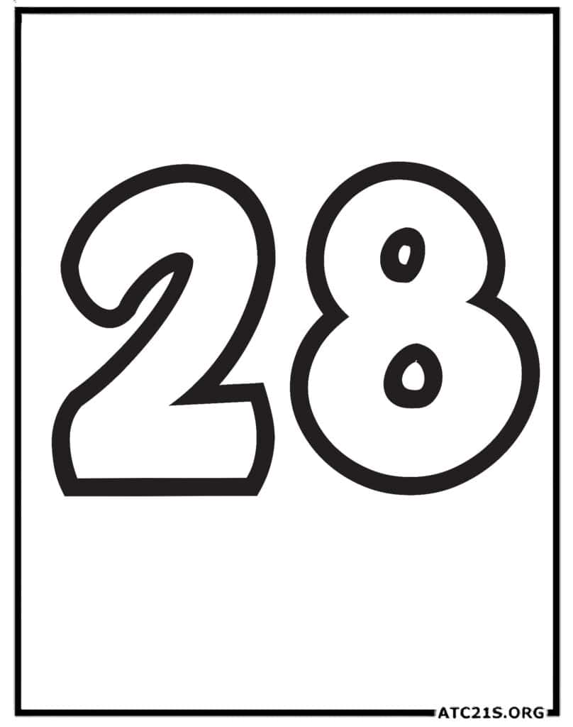 Free Number 100 Coloring Page Download Printable | ATC21S